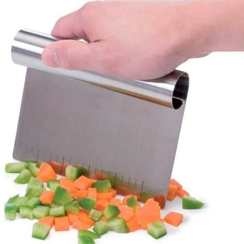 Espátula Prática Mimo Style | p/ Confeitar e Cortar | Régua Medidora de 15 cm | Inox Durável | Prata