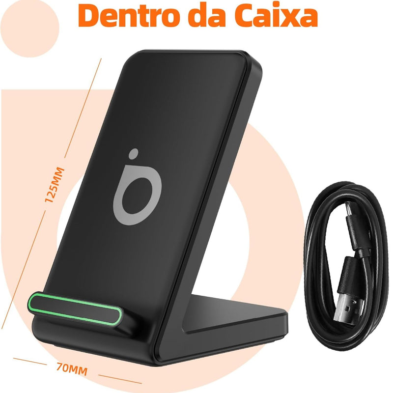 Carregador de Celular Sem Fio Inteligente Basike Indução 15W