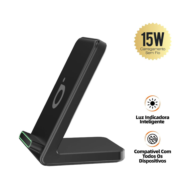 Carregador de Celular Sem Fio Inteligente Basike Indução 15W